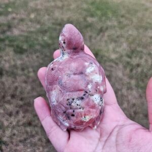 pink sesame jasper turtle 3 in